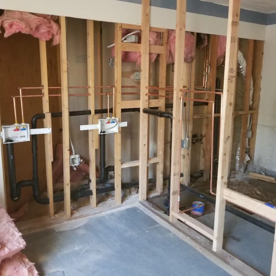 Copper pipe rough-in and plumbing installation in Mentor